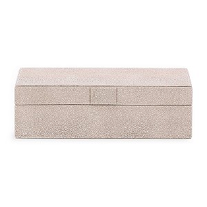 CAIXA EM MDF COM REVESTIMENTO EM PU BEGE MART 28,5cm
