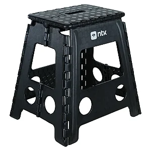 Banqueta Dobrável para Camping Step 2 Preto NTK