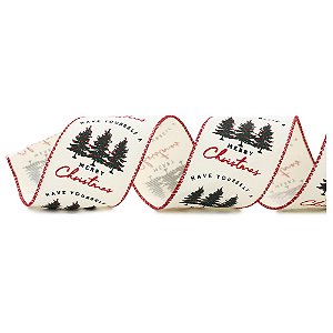 FITA MERRY CHRISTMAS COM ARVORE 6,3CM