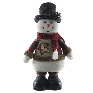 BONECO DE NEVE NATAL EM PE COLORIDO 30CM FLORARTE