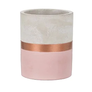 VASO ROSA E COBRE EM CIMENTO MART