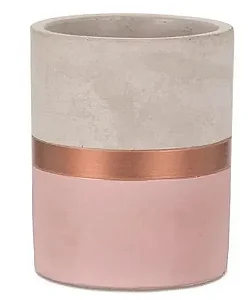 VASO ROSA E COBRE EM CIMENTO MART
