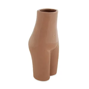 VASO DECORATIVO CORPO DE MULHER EM CERAMICA CARAMELO MART