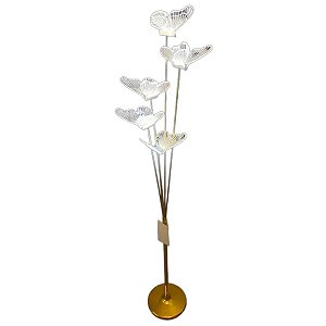 LUMNINARIA DECOR C/5 BORBOLETAS C/BASE BRANCO QUENTE 1,43M
