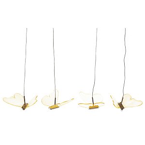 LUZ DECOR BORBOLETAS C/10 UND BRANCO QUENTE 1,7M FLORARTE