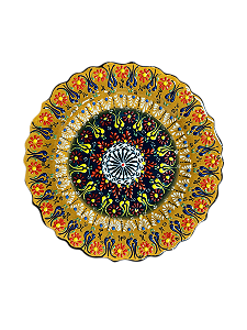 PRATO TURCO DECORATIVO FEITO A MAO 25CM RELEVO MOD.8