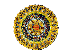 PRATO TURCO DECORATIVO FEITO A MAO 25CM RELEVO MOD.6