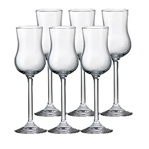 JG DE 6 TAÇAS P/ GRAPPA E LICOR BOHEMIA/GASTRO CRISTAL 85ml
