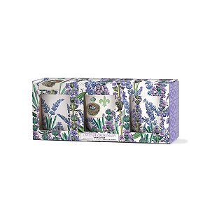 KIT 3 MINI VELAS VOTIVE 15H LAVENDER ROSEMARY MICHEL DESIGN