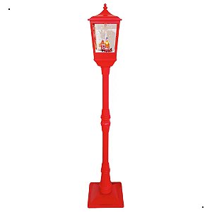 POSTE MUSICAL VERMELHO SANTA SNOW BIVOLT 135CM SOM E MOVIMENTO