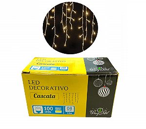 LED CASCATA 100L EXTENSOR BRANCO 8F 2.3X0.7M - 127V