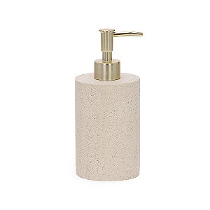 PORTA-SABONETE LIQUIDO EM POLIRRESINA BEGE MART 18,5CM