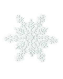 TRIO ENFEITE FLOCO DE NEVE SNOWFLAKE BRANCO 16cm