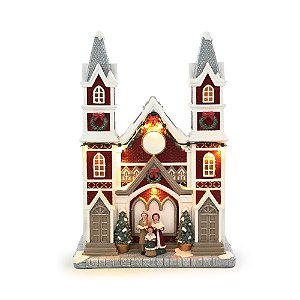 VILA NATALINA CENARIO CASA DECOR C/LED 3AA 27,5CM