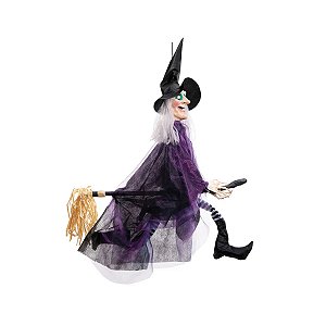 BONECA BRUXA DECORATIVA SAMIRA 90CM HALLOWEEN