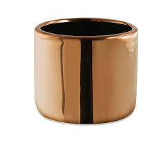 CACHEPOT REDONDO EM CEREMICA COBRE MART