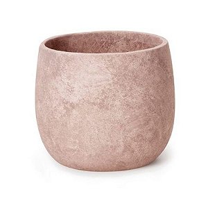 CACHEPOT EM CIMENTO ROSA ANTIGO MART 18x21cm