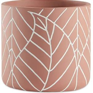 Cachepot em Cerâmica com Textura de Folhas MART
