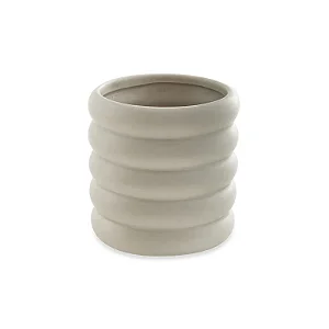 Cachepot em Cerâmica com Design Ondulado CINZA MART