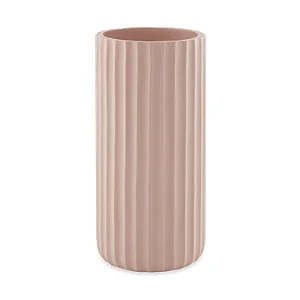 CACHEPOT EM CIMENTO CANELADO ROSA MART 24cm