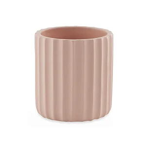 CACHEPOT EM CIMENTO CANELADO ROSA MART