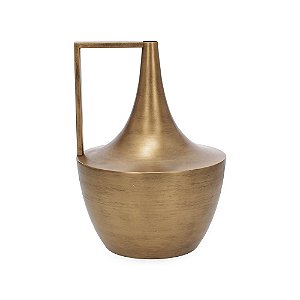 VASO JARRO EM METAL DOURADO MART 37CM