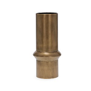 VASO CILINDRICO EM METAL DOURADO MART 40CM