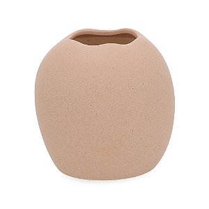 VASO EM CERAMICA FOSCO ROSE MART 17,5x17cm
