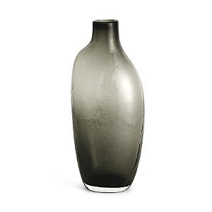 VASO GARRAFA  EM VIDRO CINZA MART 25,5cm