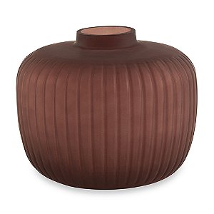 VASO MARSALA EM VIDRO MART 18,5x24cm