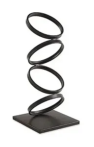 ESCULTURA EM METAL PRETO MART 40CM