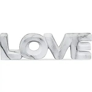 ESCULTURA LOVE EM CERAMICA MÁRMORE MART