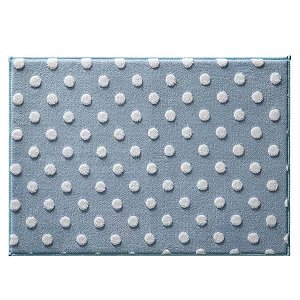 TAPETE INFANTIL JOLITEX MIMO POA AZUL BOLINHA 70CM X 100CM