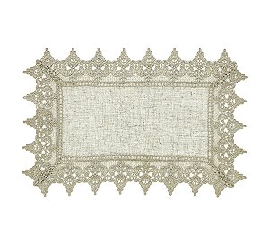 LINHA LUXO CAMINHO MESA RENDADO ARIZONA 30X45CM BEGE JOLITEX