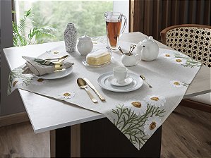 LINHA ATELIE TRILHO DE MESA FILIPINAS 85X85CM BEGE/VRD/BCO