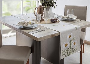 LINHA ATELIE TRILHO DE MESA FILIPINAS 40X180CM BEGE/VRD/BCO