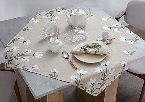 TRILHO DE MESA  AUSTRALIA 85X85CM BEGE/VRD/BCO JOLITEX