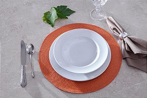 KIT 6 PEÇAS JOGO AMERICANO 38CM LARANJA JOLITEX