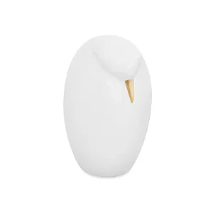 ESCULTURA PINGUIM EM CERAMICA BRANCO MART
