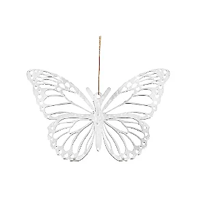 PINGENTE DECORATIVO BORBOLETA VAZADA PRATA 15CM