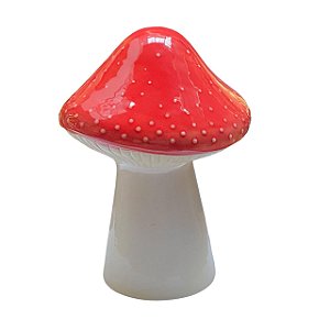 ESCULTURA COGUMELO EM CERAMICA MD LUIZ SALVADOR 17,5CM