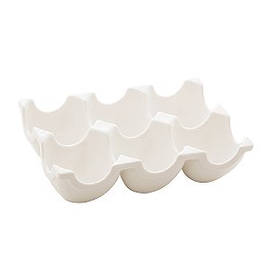 BANDEJA P/6 OVOS DE PORCELANA NEW BONE MONTANA 14xCM - LYOR