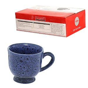 XICARA CAFE GLAZE AZUL HAUSKRAFT 100ML 6PC