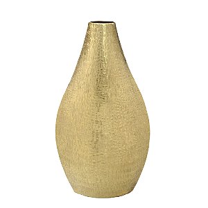 VASO DECORATIVO METAL MARTELADO DOURADO 54CM INDIANO
