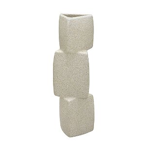VASO DECORATIVO OFFWHITE EMPILHADO 40,5cm