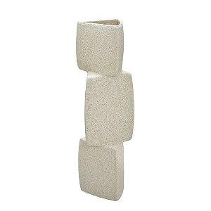 VASO DECORATIVO OFFWHITE EMPILHADO 48,5cm