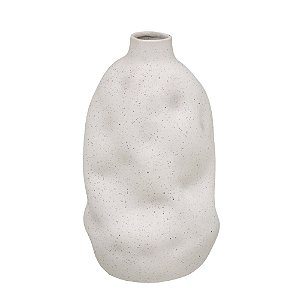 VASO DECORATIVO ORGANICO BRANCO 21CM