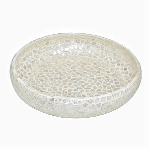 CENTRO DE MESA DECORATIVO EM MADREPEROLA  33cm
