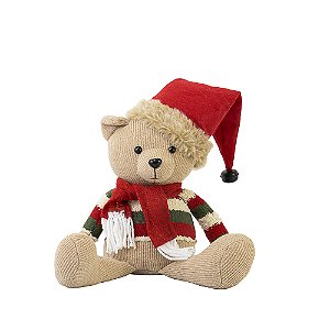 URSO DE PELCIA CACHECOL E TOUCA CLASSIC 15CM