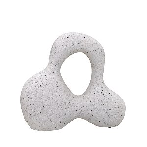 ESCULTURA ABSTRATA DECORATIVA  EM CERAMICA 25CM